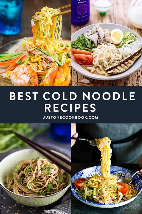 Essen, Cold Noodle Recipes, Cold Soba Noodle Recipe, Cold Noodles Recipes, Hiyashi Chuka, Korean Cold Noodles, Noodles Healthy, Soba Salad, Soba Noodles Recipe