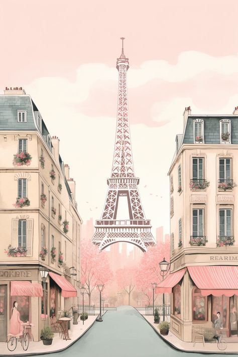 Paris Themed Wallpaper, Pastel Pink Poster, French Background, Travel Aesthetic Wallpaper, Paris Shops, Parisian Party Theme, Anastacia Disney, Poetic Photography, Eiffel Tower Photography