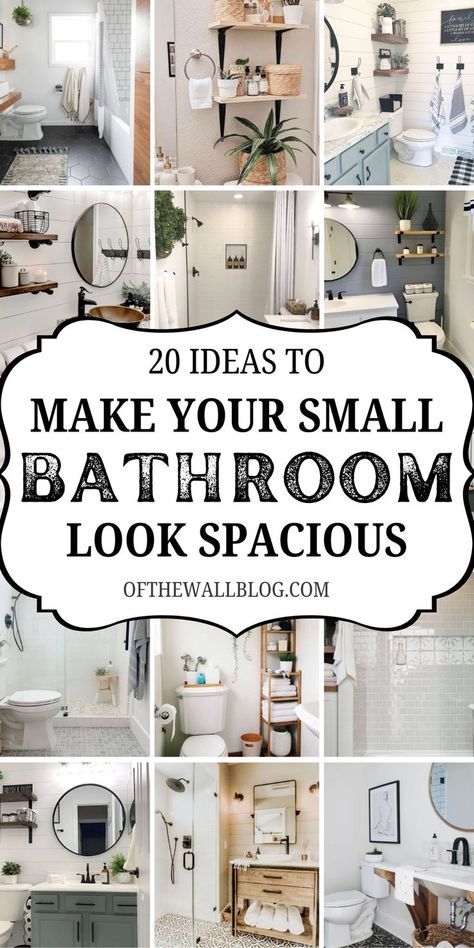 Tiny bathroom? No worries, we’ve curated a collection of clever small bathroom ideas! From bathroom organization ideas, to clever illusions to make your bathroom look bigger, airy and fresh! We've got your small bathroom inspirations covered. Really small bathroom ideas, bathroom decor, bathroom interior, half bathroom, powder room, small bathroom layout, toilet design, guest bathroom, master bathroom, small apartment, tiny living, home decor and so much more! Guest Bathroom Small Ideas, Decorate Apartment Bathroom, 7x9 Bathroom Layout, How To Make A Small Bathroom Feel Bigger, Small 3 Piece Bathroom Layout, Small Space Bathroom Ideas, Make A Small Bathroom Look Bigger, How To Make A Bathroom Look Bigger, Small Toilet And Bathroom Design