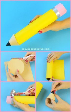 Pencil Crafts, Art Classroom Decor, Diy Back To School, Diy Pencil, Paper Puppets, Paper Craft Ideas, Back To School Crafts, Back To School Party, Art Birthday Party