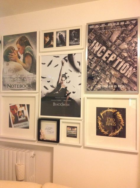 Framed Movie Posters On Wall, Movie Posters Framed, Movie Poster Collage Wall, Movie Posters In Room, Movie Posters Living Room, Movie Poster Room Decor Aesthetic, Movie Poster Gallery Wall, Framed Posters On Wall, Movie Poster Bedroom