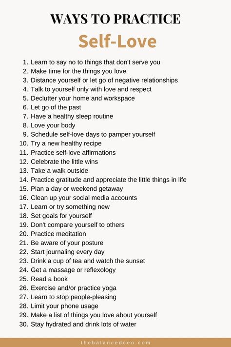 A list of self-care and self-love activities Negative Relationships, Practicing Self Love, Self Care Bullet Journal, Writing Therapy, Learning To Say No, Self Love Affirmations, Positive Self Affirmations, Love Affirmations, Self Compassion