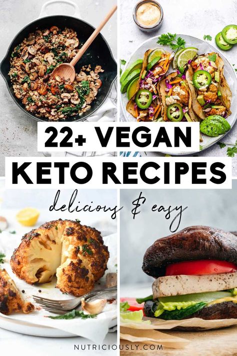 Vegan Keto Dinner Recipes Easy, Keto Dinner Recipes Vegan, Keto Recipes No Meat, Easy Vegan Low Carb Meals, Low Carb Vegan Gluten Free Recipes, Vegan Recipes No Carb, Keto Salad Vegetarian, Easy Vegan Dinner Low Carb, Keto Vegan Dinner Recipes