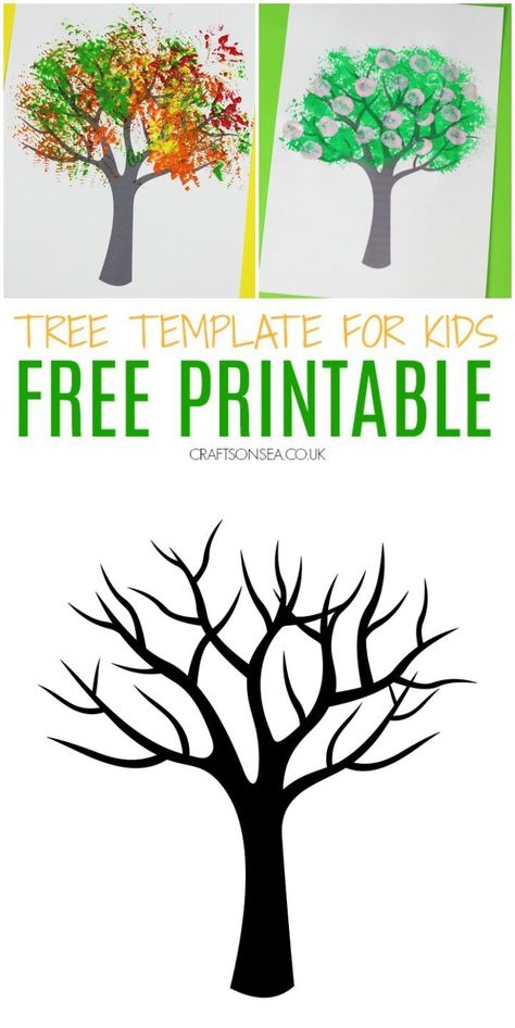 Grab this free printable tree template for kids crafts and art activities, perfect for four seasons crafts #kidscrafts Free Printable Tree Template, Printable Tree Template Free, The Four Seasons Art, Tree Activity For Preschool, Preschool Tree Crafts, Seasons Crafts Preschool, Seasons Crafts For Kids, Season Crafts For Kids, Seasons Activities For Kids