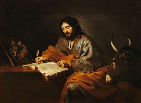 Discover 4 Types of Christians in the Book of 3 John: John Writing His Epistles By Valentin de Boulogne San Juan Evangelista, Lucas Evangelista, Luke The Evangelist, Medusa Art, Saint Luke, Christian Images, Bible Pictures, Bride Of Christ, Johannes Vermeer