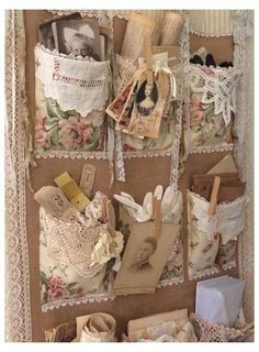 Sewing Rooms, Shabby Chic Diy Crafts, Doilies Crafts, Lace Crafts, Shabby Chic Crafts, Shabby Chic Diy, Linens And Lace, Couture Vintage, Vintage Crafts