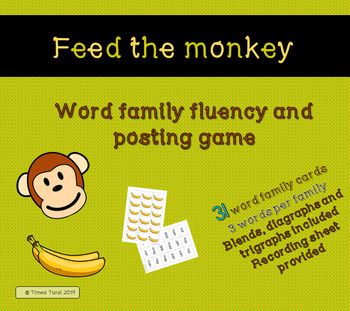 Back to school word family feed the monkey game Word Families, Feed The Monkey, Monkey Games, Learning Corner, Monkey Face, Word Family, Family Cards, Cvc Words, Teacher Store