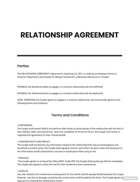 Relationship Contract Template, Relationship Contract Dating, Relationship Agreement, Relationship Contract, Separation Agreement Template, Free Dating Websites, Dating Application, Polyamorous Relationship, About Relationship