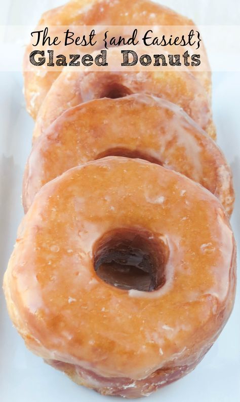 The Best {and Easiest} Glazed Donuts -  Sprinkle Some Sugar Biscuit Donuts, Glazed Donuts, Homemade Donuts, Doughnut Recipe, Donut Glaze, Donut Recipes, Secret Ingredient, Yummy Sweets, Pavlova