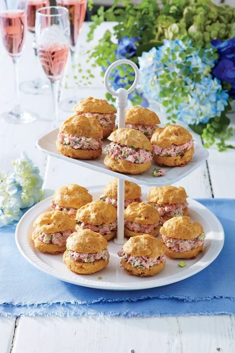 Easter Appetizers Easy, Cheese Dreams, Ham Salad Recipes, Southern Living Recipes, Easter Appetizers, Ham Salad, Cheese Puffs, Southern Dishes, Tea Sandwiches