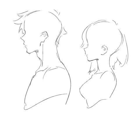 Face Reference side view Male female Drawing Faces, Male Sketches, Faces Male, Sketches Drawing, Profile Drawing, Siluete Umane, Ideas Drawing, 캐릭터 드로잉, 인물 드로잉