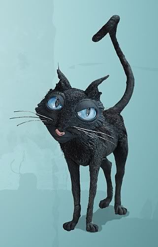 Silvestre Wallpapers, The Cat From Coraline, Cat From Coraline, Coraline, A Black, Black Cat, Wall, Blue, White