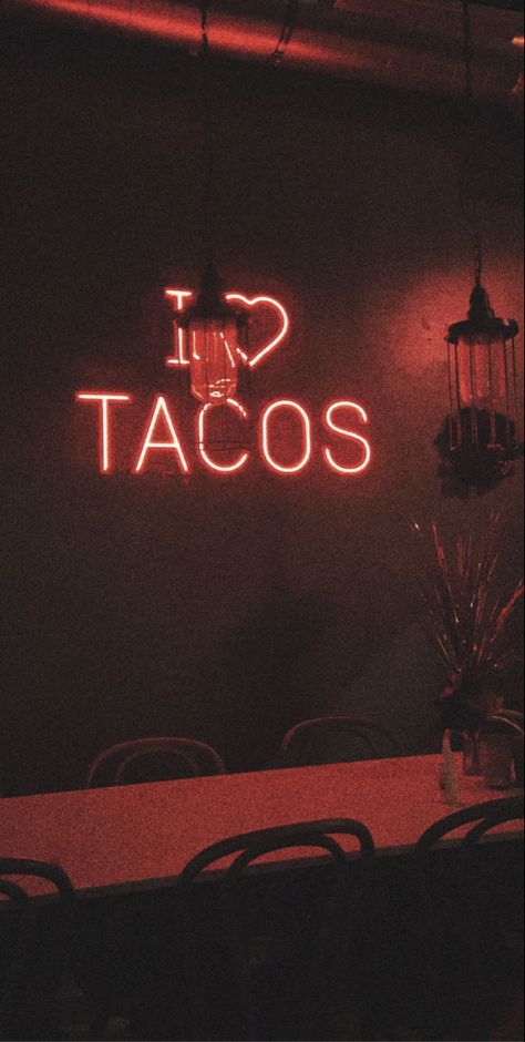 Taco Astethic, Taco Aesthetic Wallpaper, Taco Truck Aesthetic, Mexican Tacos Aesthetic, Mexican Restaurant Aesthetic, Aesthetic Tacos, Taco Aesthetic, Frases Neon, Abyss Lumine