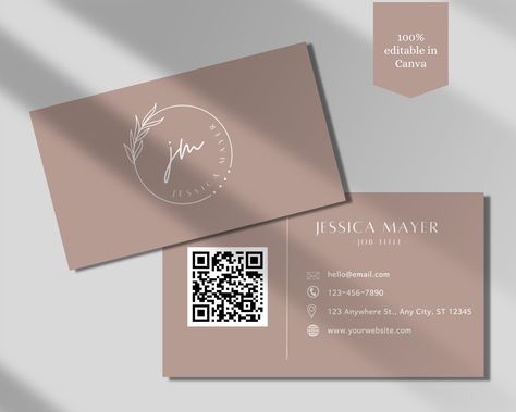 Qr Code Business Card Ideas, Business Card Ideas With Qr Code, Makeup Cards Business, Visit Cards Design, Business Card Canva, Qr Code Card Design, Qr Code Business Card Design, Visiting Cards Design Business, Creative Business Card Design Ideas