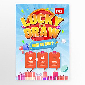 Lucky Draw Poster, Bjorn Vikings, Background Banner Design, Draw Poster, Thank You Poster, Photography Name Logo, Big Draw, Recycle Symbol, Red Gift Box