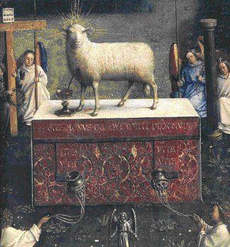 Sacrificial Lamb, Jesus Lamb, Ghent Altarpiece, John Chrysostom, Jan Van Eyck, Agnus Dei, Jesus Christ Images, Eucharist, Stock Art