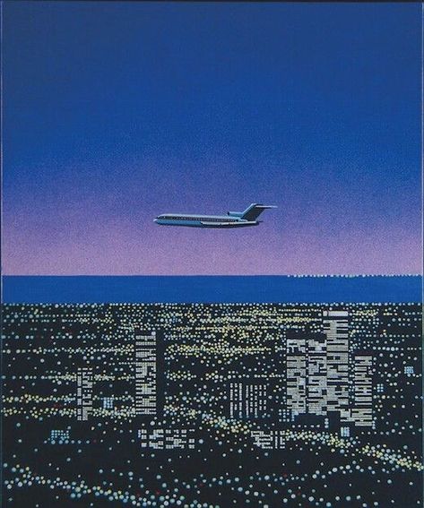 VINTAGEBEEPER ©’s Instagram post: “🕋🛩 RED EYE FLIGHT 🛩 🕋 Source: Hiroshi Nagai •⁣⁣ •⁣⁣ Follow @vintagebeeper 🙌🏼🙌🏼⁣⁣ Follow @vintagebeeper 🙌🏼🙌🏼⁣⁣ •⁣⁣ •⁣⁣ #scifi #retrowave…” Hiroshi Nagai, Coast Fashion, City Pop, Vaporwave Wallpaper, Vaporwave Art, Retro Artwork, Design Fields, Unique Experiences, Japanese Aesthetic