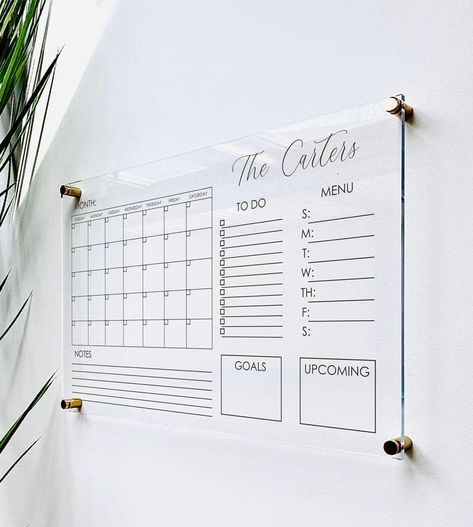 Glass Calendar, Calendar Minimalist, Acrylic Calendar, Kalender Design, 달력 디자인, Office Organization At Work, Family Command Center, Organization Station, Work Office Decor