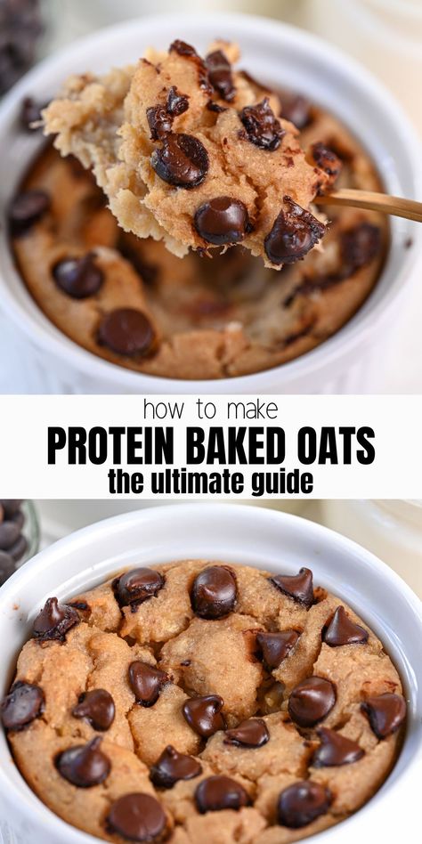 how to make baked oats with protein powder Breakfast Recipes Low Calorie, Protein Baked Oats, Recipes Low Calorie, Low Calorie Baking, Baking With Protein Powder, Healthy High Protein Breakfast, Recipes Protein, High Protein Breakfast Recipes, Oat Recipes Healthy