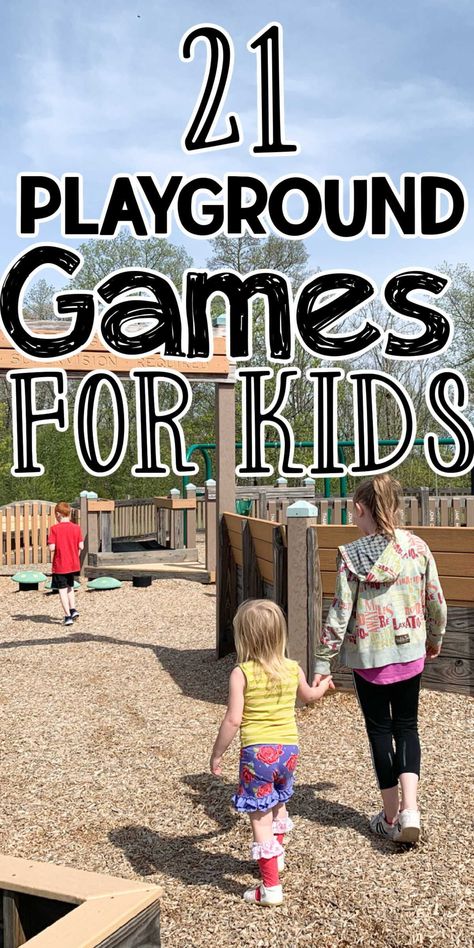 Get ready for some exhilarating outdoor activities with our list of 21 Playground Games for Kids! From timeless classics to innovative modern games, we've got an array of options to keep your children engaged and active on the playground. Each game comes with easy-to-follow instructions, making this the perfect guide for those seeking summer fun or planning a field day. Outside Group Games, Outdoor Recess Games Elementary, Playground Games For Preschool, Fun Games To Play At The Park, Easy Outside Games For Kids, Playground Games For Elementary, Playground Activities Preschool, Playground Games For Kids, Outdoor Preschool Playground