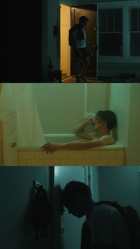 Photography Ideas For Portfolio, Cool Shots In Film, Cinematography Shots Film, Story Through Photography, Roger Deakins Photography, Cinematic Photography Horror, Color Reference Inspiration, Bathtub Cinematography, Mindhunter Cinematography