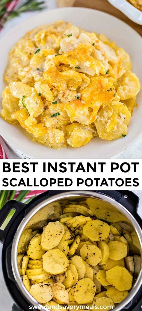 Instant Pot Scalloped Potatoes, Thanksgiving Side Dishes Crockpot, Best Thanksgiving Side Dishes, Thanksgiving Food Sides, Instant Pot Pasta Recipe, Pot Recipes Healthy, Diner Recept, Pot Recipes Easy, Thanksgiving Recipes Side Dishes