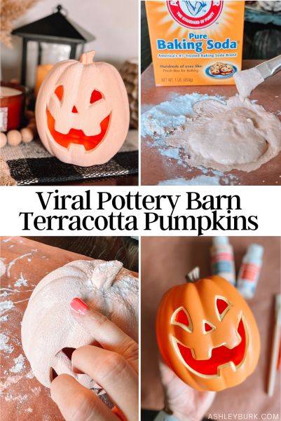 DIY Terracotta Pumpkins Halloween Bazaar Ideas, Fimo, Fall Plastic Pumpkin Crafts, Faux Terracotta Pumpkin Diy, Faux Terracotta Pumpkin, Paint Pumpkins Terracotta, Pottery Barn Pottery, Diy Terracotta Paint, Terracota Pumpkin Diy