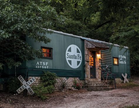 Spend the Night in One of These 4 Converted Train Cars | Texas Highways Santa Fe, Dinosaur Valley State Park, Train Movie, Glen Rose, Train Cars, Railroad History, Train Depot, Hotel Building, Rail Car