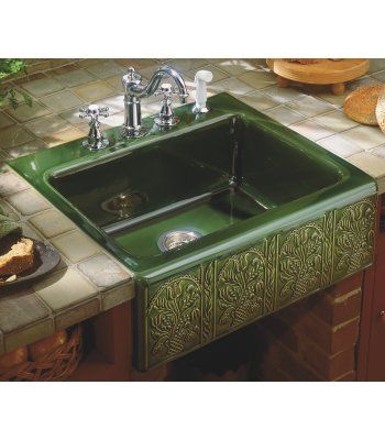 Coolest sink ever. Farm Sinks, Colored Sinks, Kohler Kitchen, Farmhouse Sinks, Kitchen Sink Storage, London Kitchen, Woodworking Bed, Jack London, Farm Sink