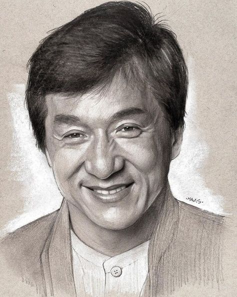 celebrity portrait drawing Jackie Chan Drawing, Jackie Movie, Chan Drawing, Easy Portrait Drawing, Celebrity Art Drawings, Pencil Sketch Portrait, Celebrity Art Portraits, Celebrity Portraits Drawing, Pencil Portrait Drawing