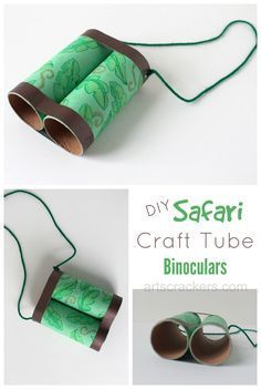 Safari Binoculars Craft Tutorial Camping Games, Binocular Craft, Safari Crafts, Jungle Thema, Summer Fun For Kids, Vbs Crafts, Group Art, Animal Crafts For Kids, Fun Printables