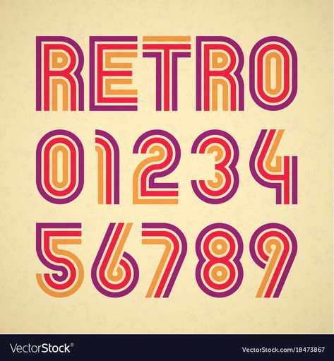 70s Style Lettering, 70s Graphic Design Typography, Retro Font Numbers, Funky Letters Fonts, 70s Lettering Alphabet, Retro Number Font, 70s Font Alphabet, Retro Hand Lettering, 1960s Lettering