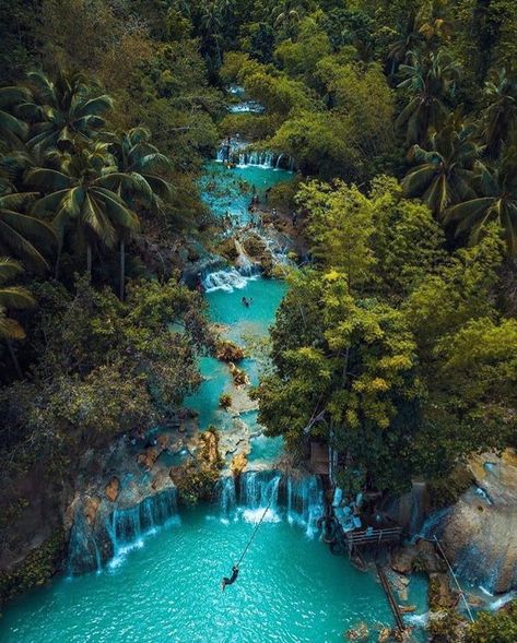 Nature is Beyond of Our Thought and Words Cambugahay Falls, Philippines. Bora Bora, Elba, Holiday Places, Siargao, Palawan, Sagada, Cambugahay Falls, Philippines Travel, Destination Voyage