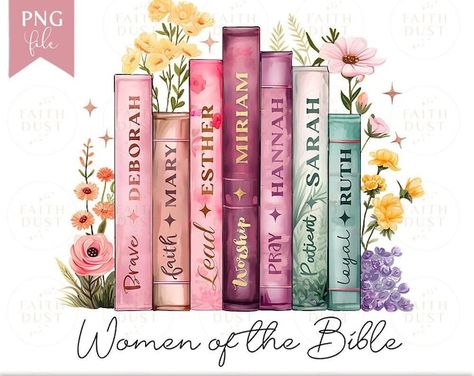 FaithDust - Etsy Bible Studies, Women Of The Bible, Bible Shirts, Christian Sublimation, Faith Stickers, Christian Png, Christian T Shirt, Digital Drawings, Books Of The Bible