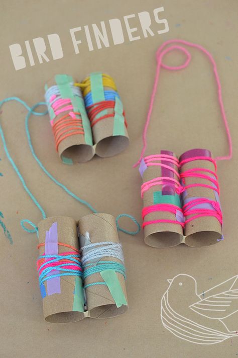 Craft With Yarn, Binocular Craft, Colored Tape, Red Photography, Kids Crafting, Bird Crafts, Toilet Paper Roll Crafts, Paper Roll Crafts, Usa Art