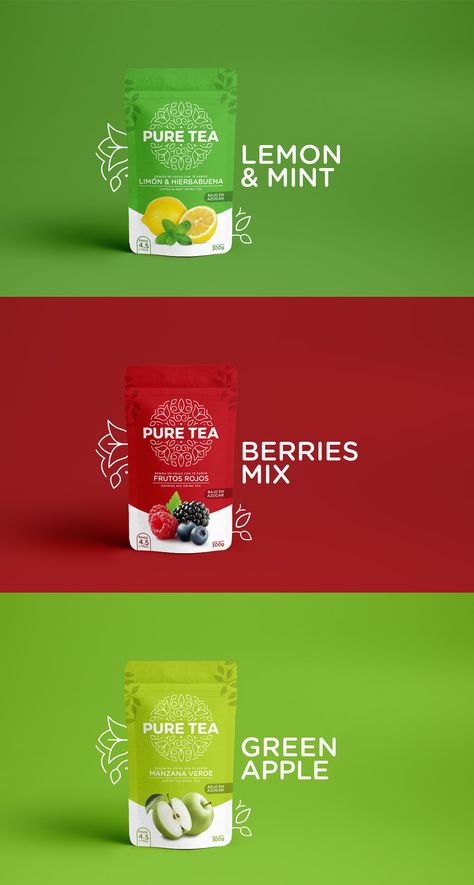 Tea Brand Packaging Design, Tea Product Design, Tea Design Package, Tea Packaging Ideas, Tea Branding Design, Product Branding Design, Clean Packaging Design, Tea Package Design, Drink Packaging Design