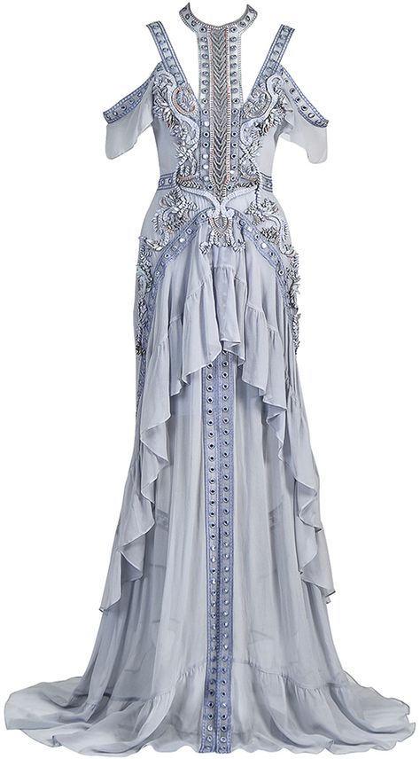 Thurley Atlantis Rises Embellished Gown Long Sheer Dress, Sheer Sleeve Dress, Halter Evening Dress, Blue Halter Dress, Silk Evening Gown, Silk Evening Dress, Blue Evening Gowns, Long Halter Dress, Blue Ball Gowns