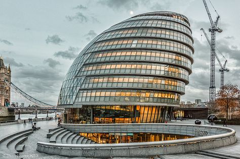 City Hall. | Flickr - Photo Sharing! City Hall Architecture, Office Building Architecture, Mid Rise Building, City Hall London, Tube Map, London Drawing, Landscape Architecture Graphics, London Buildings, Famous Houses