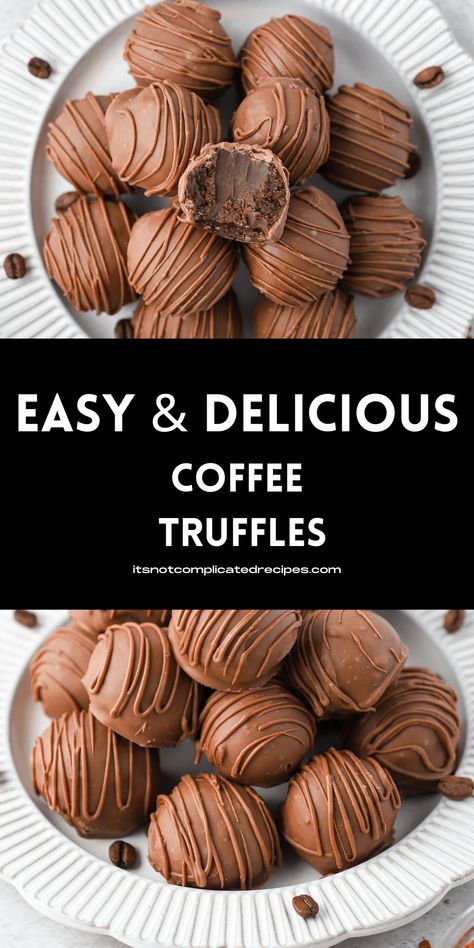 Coffee Truffles, Cravings Food, Homemade Chocolate Truffles, Homemade Truffles, Dessert Truffles, Mouthwatering Food, I Lost 100 Pounds, Chocolate Candy Recipes, Candy Truffles