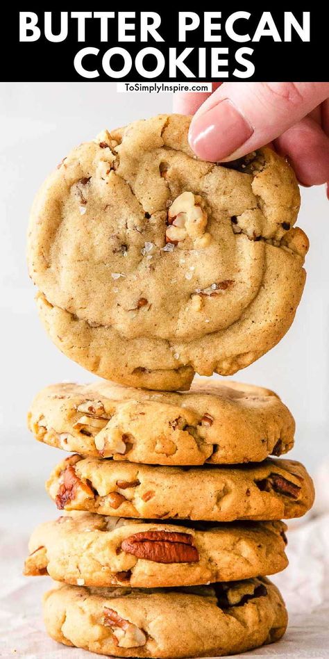 Browned Butter Pecan Cookies, Island Cookies Recipe, Not So Sweet Cookies, Knolls Korner Cookies, Big Hunk Candy Bar Recipe, Pecan Chewy Cookies, Easy Butter Pecan Cookies, Christmas Pecan Cookies, Pecan Sugar Cookies With Brown Butter Icing