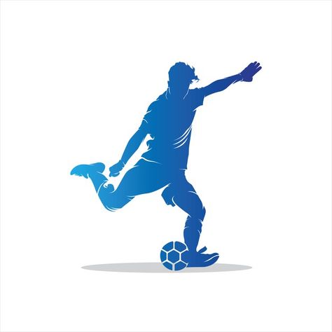 Football player in action logo | Premium Vector #Freepik #vector #logo #templates #sports #football Sports Profile Picture, Football Tournament Logo, Wallpaper For Football, Football Tournament Poster Design, Football Logo Design Soccer Sports, Logo Bola, Cricket Logo, Football Logo Design, Sport Pictures