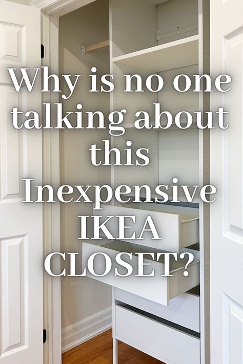 Don't spend your money without reading this! Organisation, Dresser For Small Closet, Tiny Master Closet Organization, Cloffice Storage Ideas, Bedroom Closet Conversion Ideas, Closet At End Of Hallway, Closet Built In Vanity, Remodel Closet Ideas Small Spaces, Affordable Closet Organization Ideas