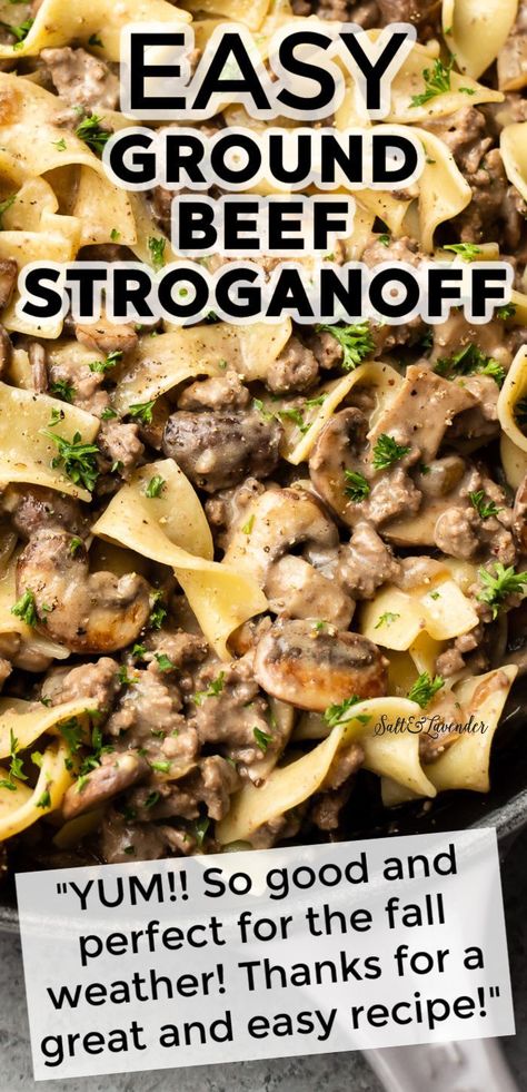 Stragonoff Recipe, Beef Stragonoff Recipe, Beef And Mushroom Recipe, Classic Beef Stroganoff Recipe, Ground Beef Stroganoff Recipe, Easy Ground Beef Stroganoff, Beef Stroganoff Recipe, Ground Beef Casserole Recipes, Beef Stroganoff Easy