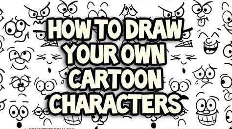 How to draw cartoon characters Natal, Draw Cartoon Faces, Rock Cartoon, Create Your Own Cartoon, Library Centers, Angry Expression, Draw Cartoons, Realistic Eye Drawing, Drawing Pictures