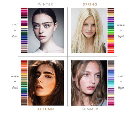 What is seasonal colour analysis? - the concept wardrobe True Spring Palette, Color Analysis Summer, Deep Autumn Color Palette, Skin Undertones, Cool Skin Tone, Winter Color Palette, Summer Color Palette, Wearing Color, Seasonal Color Analysis