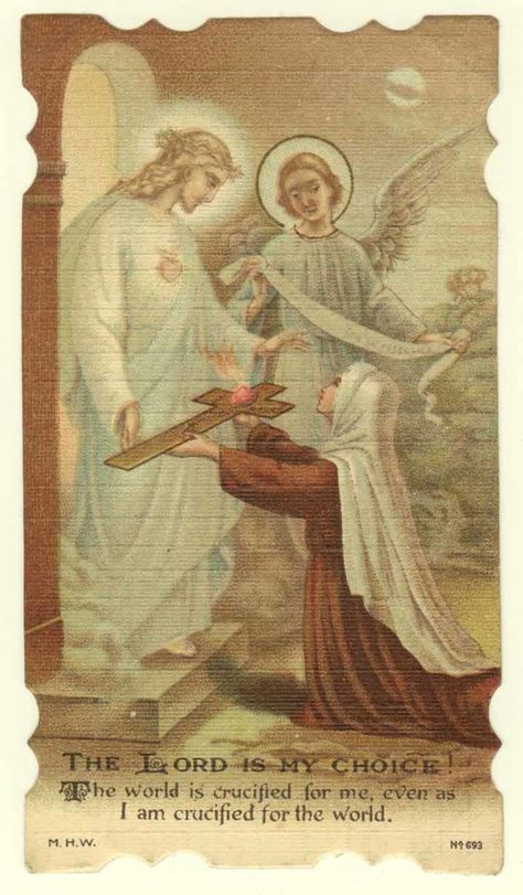 Carrying Cross, St Gemma, Religious Imagery, Vintage Holy Cards, Catholic Pictures, Religious Pictures, Catholic Religion, Catholic Images, Jesus Christ Art