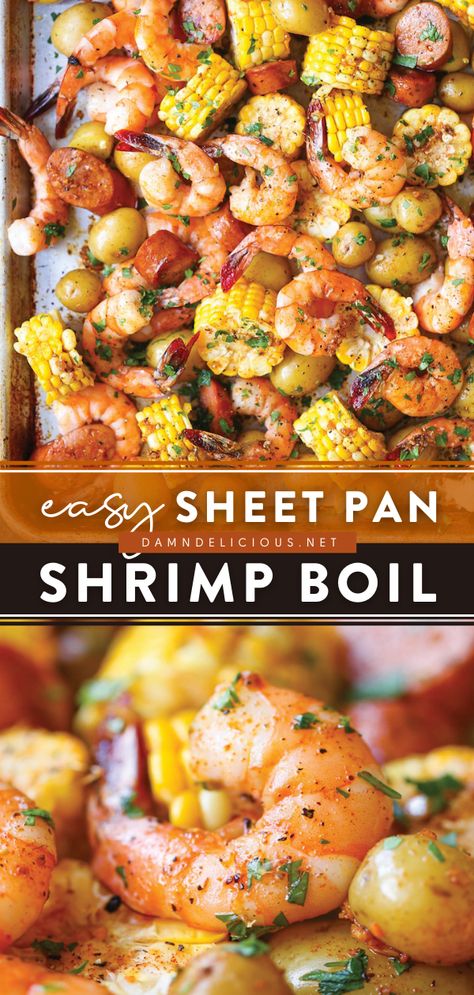 SHEET PAN SHRIMP BOIL Sheet Pan Shrimp Boil, Pan Shrimp Boil, Sheet Pan Shrimp, Pan Shrimp, Boiled Food, Sheet Pan Dinners Recipes, Shrimp Dinner, Shrimp Boil, Shrimp Recipes For Dinner