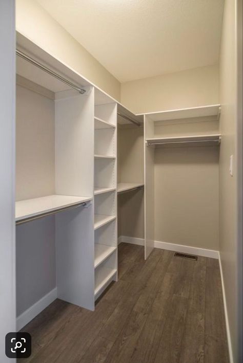 Small walk in closet ideas layout - Narrow walk in closet ideas layout - Home decor ideas Walk In Closet Shelves Ideas, 6x12 Closet Layout, Small Closet Ideas L Shape, Bedroom Walk In Closet Design, Small L Shaped Walk In Closet Ideas, Walk In Closet Shelf Ideas, Large Storage Closet Organization, One Sided Walk In Closet, 6x10 Closet Layout