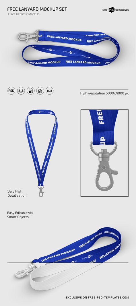 Lanyard Mockup Free Psd, Branding Mockup Free Psd Download, Lanyard Design Ideas, Branding Mockups Free, Branding Design Ideas, Mockup Free Psd Download, Free Mockup Psd, Psd Free Photoshop, Free Logo Mockup