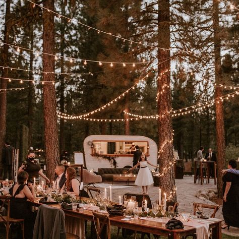 Camping Wedding Theme, Log Cabin Wedding, Bonfire Wedding, Campground Wedding, Summer Camp Wedding, Forest Theme Wedding, Airbnb Wedding, Cabin Wedding, Cottage Wedding